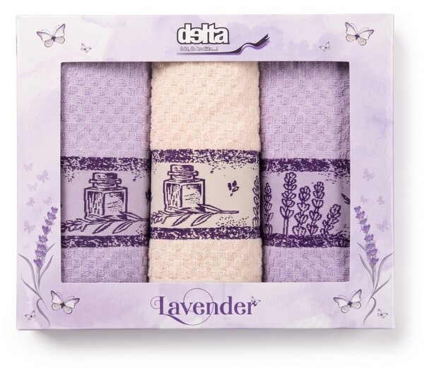 Froté utěrky na nádobí Lavender set 3 ks