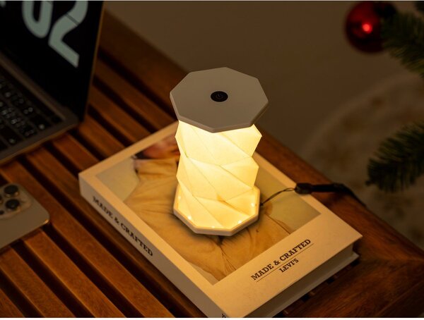 Bílá přenosná světelná dekorace na USB ø 8 cm Twist – Gingko
