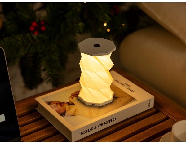 Bílá přenosná světelná dekorace na USB ø 8 cm Twist – Gingko
