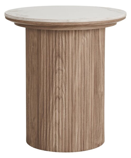 Kulatý odkládací stolek s deskou v dekoru mramoru ø 45 cm Athens – House Nordic