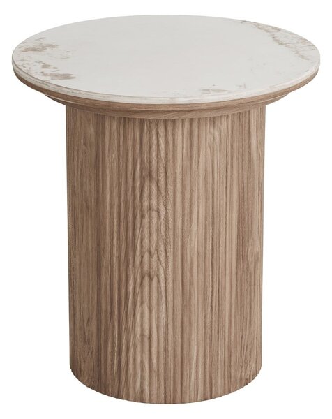 Kulatý odkládací stolek s deskou v dekoru mramoru ø 45 cm Athens – House Nordic