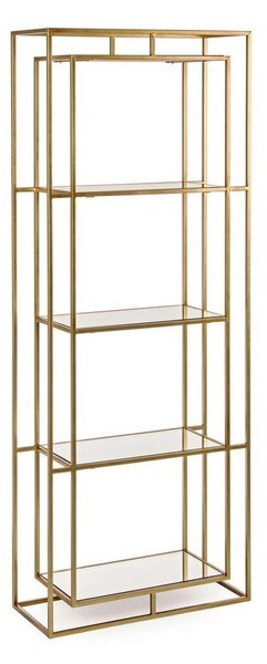 Ocelová knihovna ve zlaté barvě 68x172,5x28 cm Elenor – Bizzotto