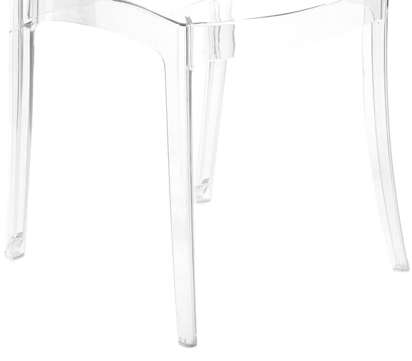 Sada 2 jídelních židlí COVINGTON Průhledná