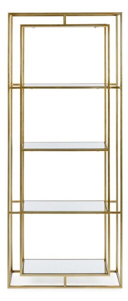 Ocelová knihovna ve zlaté barvě 68x172,5x28 cm Elenor – Bizzotto