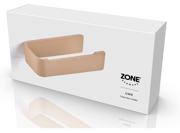 Béžový nástěnný kovový držák na toaletní papír Ume – Zone