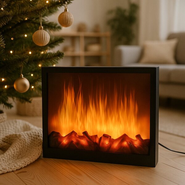 Home Styling Collection Elektrický krb LED vánoční dekorace 41 x 25 cm