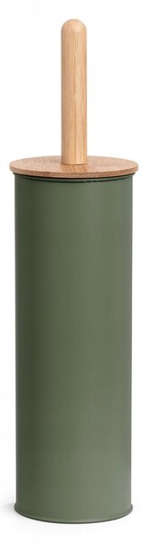 WC štětka zelená kov / bambus