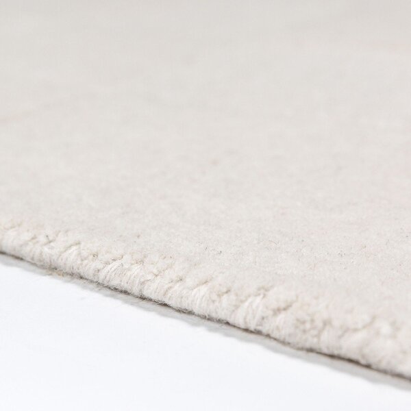 Slonovinový ručně tkaný vlněný běhoun 60x230 cm Checkerboard – Flair Rugs