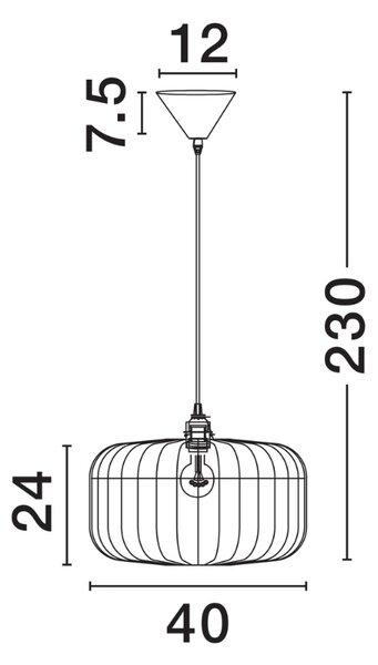 Nova Luce Závěsné světlo Ponn 40 cm