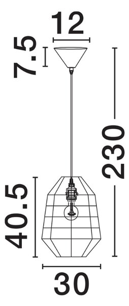 Nova Luce Závěsné světlo Copos 30 cm