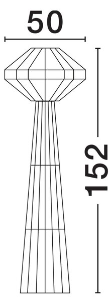 Nova Luce Modrá stojací lampa Abby 152 cm