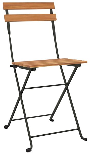 Skládací židle 6 ks, masivní teak a ocel 3152110