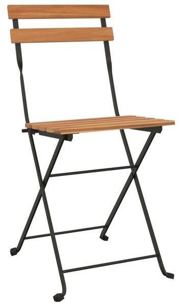 Skládací židle 8 ks, masivní dřevo, teak a ocel 3152111