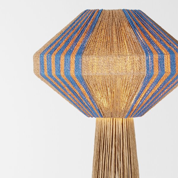 Nova Luce Modrá stojací lampa Abby 152 cm