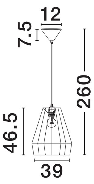 Nova Luce Zelené závěsné světlo Dena 39 cm