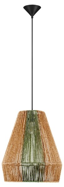 Nova Luce Zelené závěsné světlo Dena 39 cm