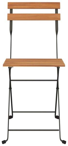 Skládací židle 8 ks, masivní dřevo, teak a ocel 3152111