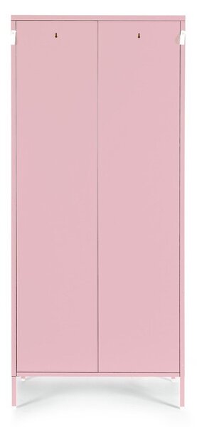 Světle růžová kovová uzamykatelná skříňka 80x185x50 cm Cambridge – Yes Everyday