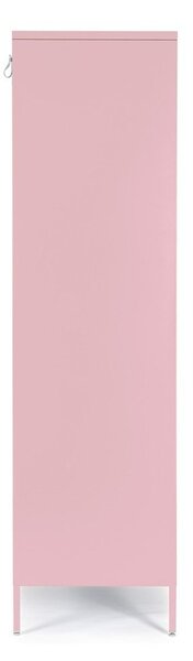 Světle růžová kovová uzamykatelná skříňka 80x185x50 cm Cambridge – Yes Everyday