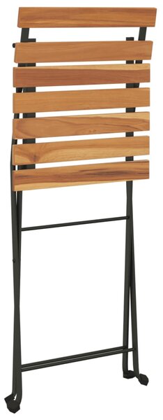 Skládací židle 8 ks, masivní dřevo, teak a ocel 3152111