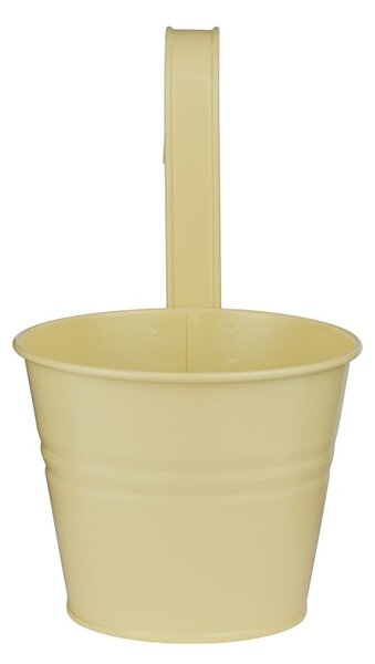 ZINC Květináč k zavěšení 13 cm - sv. žlutá