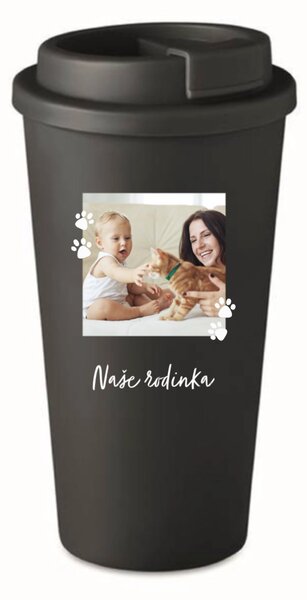 Personalizovaný cestovní termohrnek - fotografie s mazlíčkem