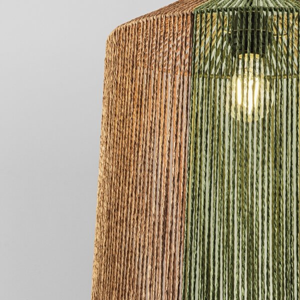Nova Luce Zelené závěsné světlo Dena 38 cm