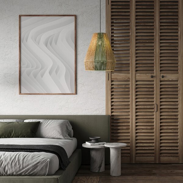 Nova Luce Zelené závěsné světlo Dena 39 cm
