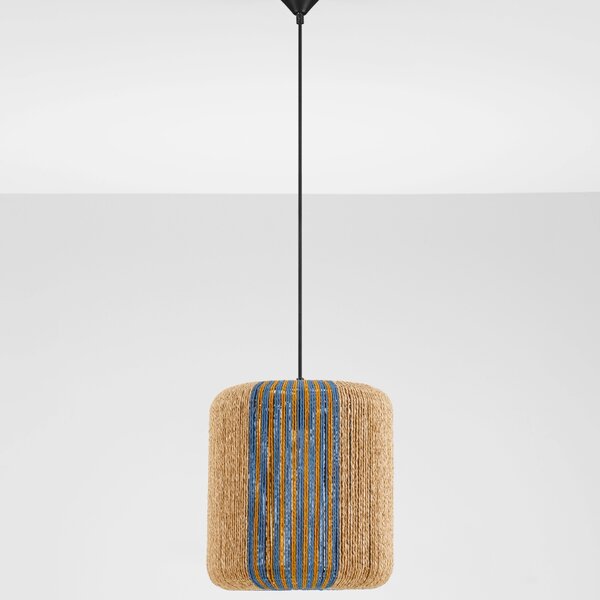 Nova Luce Modré závěsné světlo Abby 33 cm