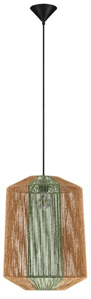 Nova Luce Zelené závěsné světlo Dena 38 cm