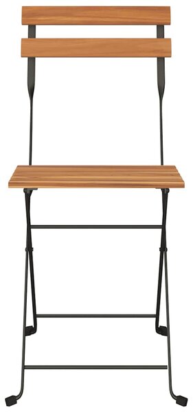 Skládací židle 6 ks, masivní teak a ocel 3152110