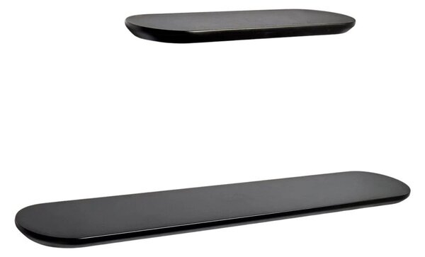 Černé police v sadě 2 ks 55 cm Arely – Kave Home