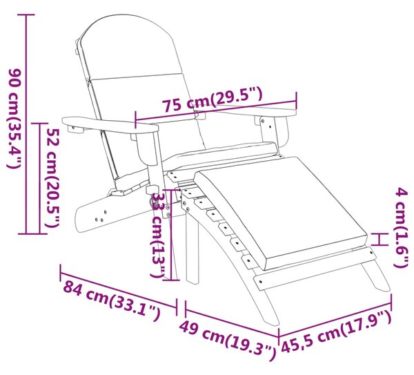 3dílná sada zahradního nábytku Adirondack masivní akácie 3152126