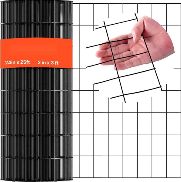 Drátěná plotová role – drátěný plot – výška 61 cm, délka 7,62 m – velikost ok 5,08 x 7,62 cm – tloušťka drátu 1,52 mm – pozinkovaný ocelový drát, potažený PVC – pro slepice a králíky