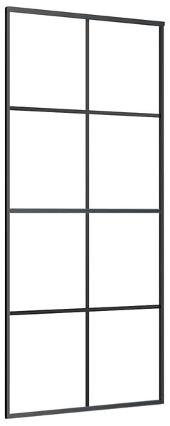 Posuvné dveře s kováním 90x205 cm ESG sklo a hliník 3332895