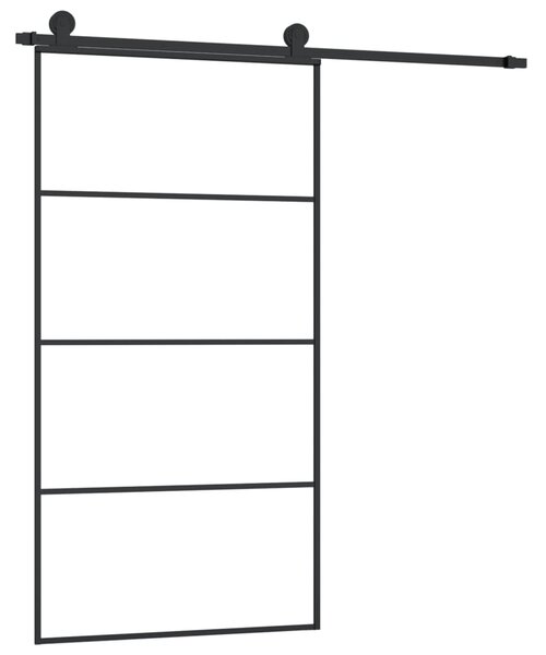 Posuvné dveře s kováním 102,5 x 205 cm ESG sklo a hliník 3152149