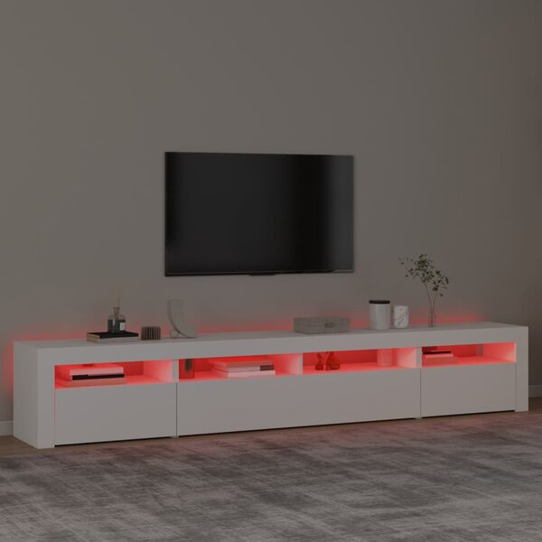 TV skříňka s LED osvětlením bílá 240x35x40 cm 3152722