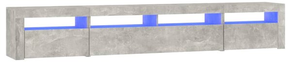 TV skříňka s LED osvětlením betonově šedá 240x35x40 cm 3152725