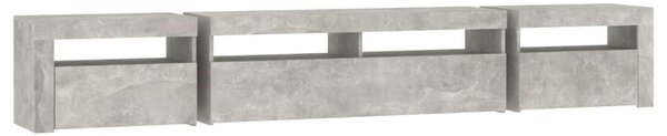 TV skříňka s LED osvětlením betonově šedá 240x35x40 cm 3152725