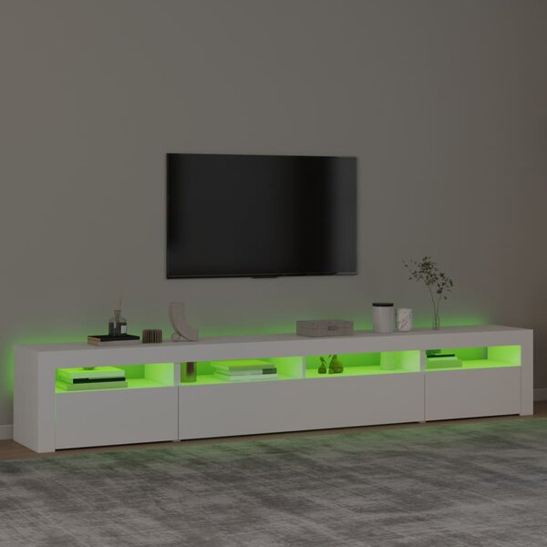 TV skříňka s LED osvětlením bílá 240x35x40 cm 3152722