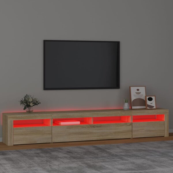 TV skříňka s LED osvětlením dub sonoma 240x35x40 cm 3152724