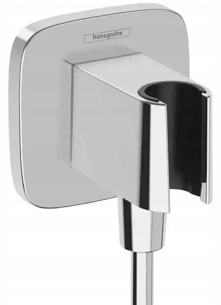 Rohový připojovací díl s držákem Hansgrohe chrom nástěnný FixFit