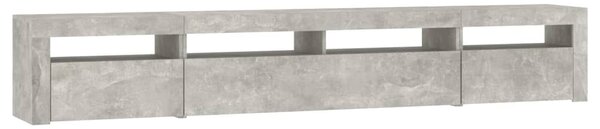 TV skříňka s LED osvětlením betonově šedá 240x35x40 cm 3152725