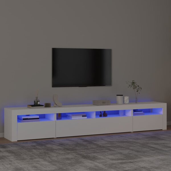 TV skříňka s LED osvětlením bílá 240x35x40 cm 3152722