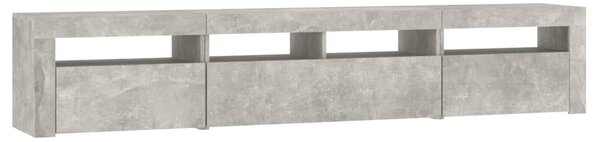 TV skříňka s LED osvětlením betonově šedá 210x35x40 cm 3152733