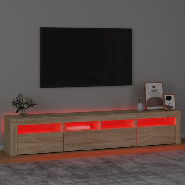 TV skříňka s LED osvětlením dub sonoma 210 x 35 x 40 cm 3152732