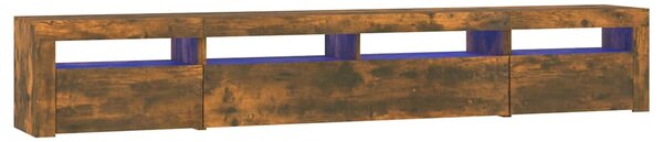 TV skříňka s LED osvětlením kouřový dub 240x35x40 cm 3152727
