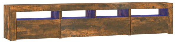 TV skříňka s LED osvětlením kouřový dub 210 x 35 x 40 cm 3152735