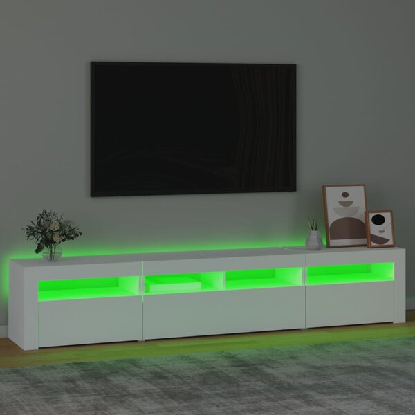 TV skříňka s LED osvětlením bílá 210 x 35 x 40 cm 3152730