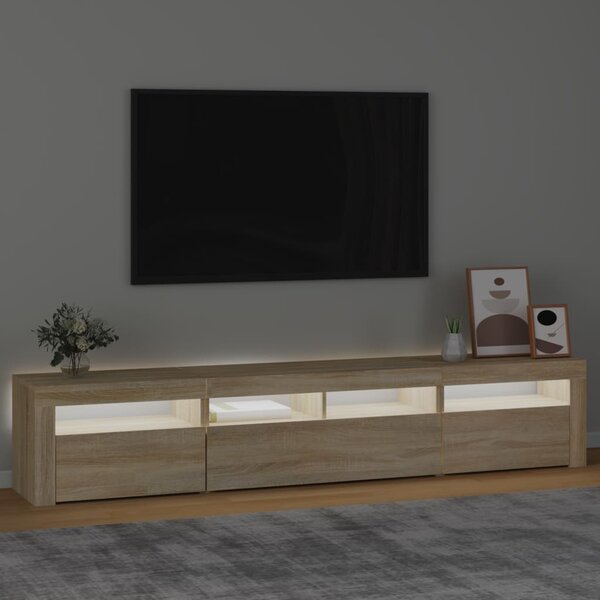 TV skříňka s LED osvětlením dub sonoma 210 x 35 x 40 cm 3152732